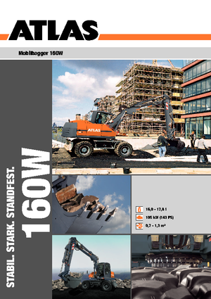 Excavadoras hidráulicas  de ruedas Atlas 160 W