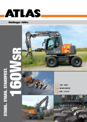 Excavadoras hidráulicas  de ruedas Atlas 160 W-SR