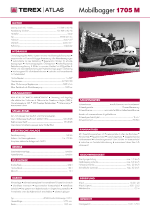 Excavadoras hidráulicas  de ruedas Atlas 1705 M