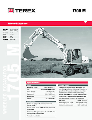 Excavadoras hidráulicas  de ruedas Terex 1705M