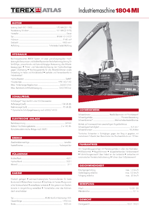 Excavadoras hidráulicas  de ruedas Atlas 1804 MI