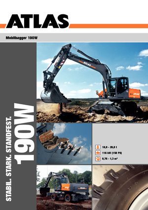 Excavadoras hidráulicas  de ruedas Atlas 190 W