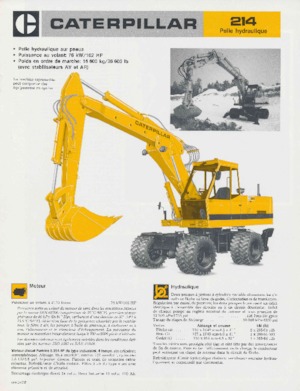 Excavadoras hidráulicas  de ruedas Caterpillar 214