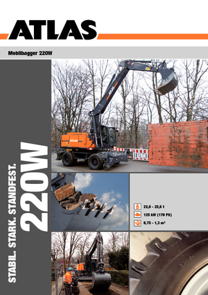 Excavadoras hidráulicas  de ruedas Atlas 220 W