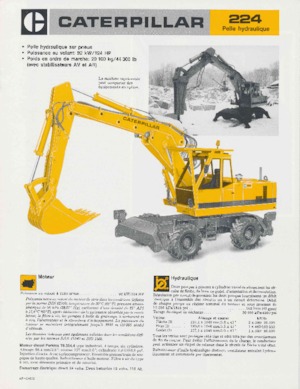 Excavadoras hidráulicas  de ruedas Caterpillar 224