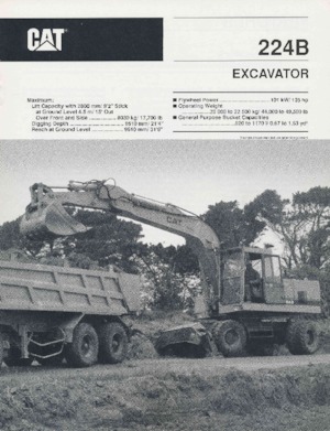 Excavadoras hidráulicas  de ruedas Caterpillar 224B