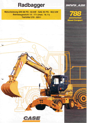 Excavadoras hidráulicas  de ruedas Case Poclain 788 P2AL