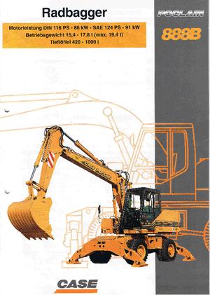 Excavadoras hidráulicas  de ruedas Case Poclain 888 B P2A