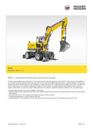 Excavadoras hidráulicas  de ruedas Neuson 9503