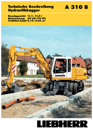 Excavadoras hidráulicas  de ruedas Liebherr A 310 B