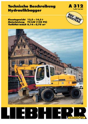 Excavadoras hidráulicas  de ruedas Liebherr A 312 Litronic