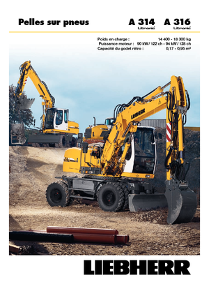 Excavadoras hidráulicas  de ruedas Liebherr A 314 Litronic