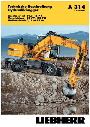 Excavadoras hidráulicas  de ruedas Liebherr A 314 Litronic