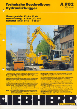Excavadoras hidráulicas  de ruedas Liebherr A 902 Litr. 4P