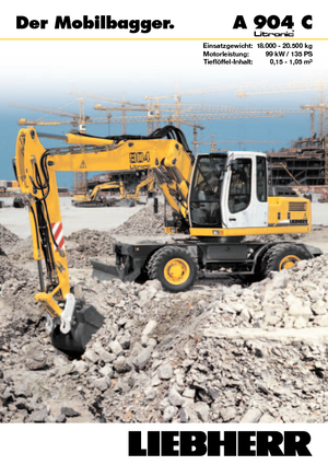 Excavadoras hidráulicas  de ruedas Liebherr A 904 C Litronic