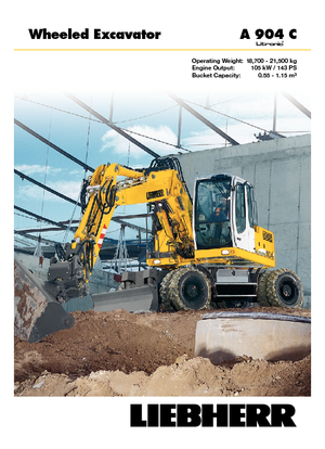 Excavadoras hidráulicas  de ruedas Liebherr A 904 C Litronic