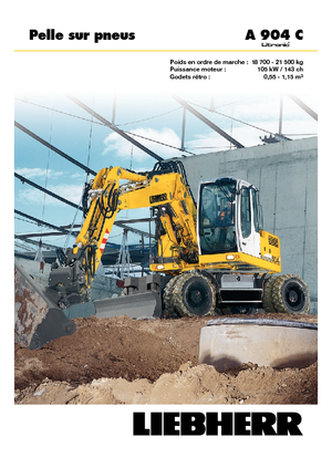 Excavadoras hidráulicas  de ruedas Liebherr A 904 C Litronic