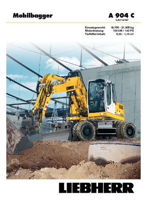 Excavadoras hidráulicas  de ruedas Liebherr A 904 C Litronic