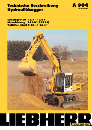 Excavadoras hidráulicas  de ruedas Liebherr A 904 Litronic