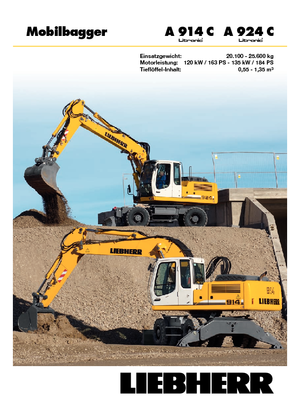Excavadoras hidráulicas  de ruedas Liebherr A 914 C Litonic