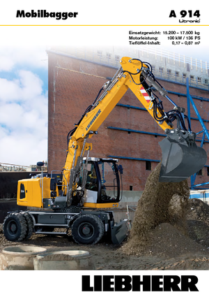 Excavadoras hidráulicas  de ruedas Liebherr A 914 Litronic