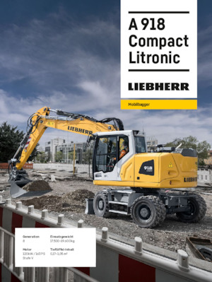 Excavadoras hidráulicas  de ruedas Liebherr A 918 Compact Litronic 