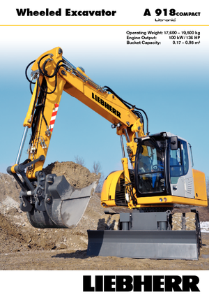 Excavadoras hidráulicas  de ruedas Liebherr A 918 Compact Litronic