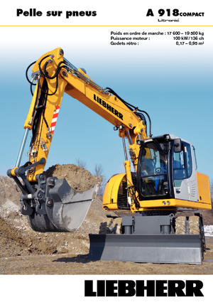 Excavadoras hidráulicas  de ruedas Liebherr A 918 Compact Litronic
