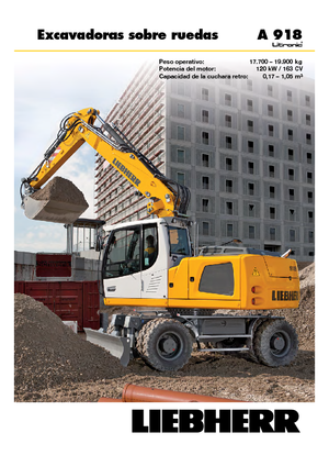 Excavadoras hidráulicas  de ruedas Liebherr A 918 Litronic