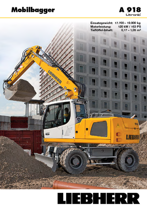 Excavadoras hidráulicas  de ruedas Liebherr A 918 Litronic