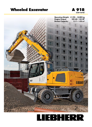Excavadoras hidráulicas  de ruedas Liebherr A 918 Litronic