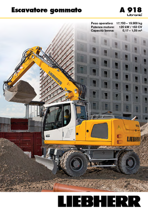 Excavadoras hidráulicas  de ruedas Liebherr A 918 Litronic