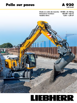 Excavadoras hidráulicas  de ruedas Liebherr A 920 Litronic