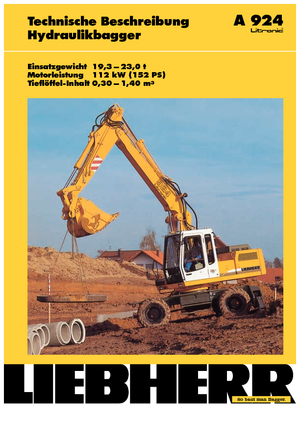 Excavadoras hidráulicas  de ruedas Liebherr A 924 Litronic