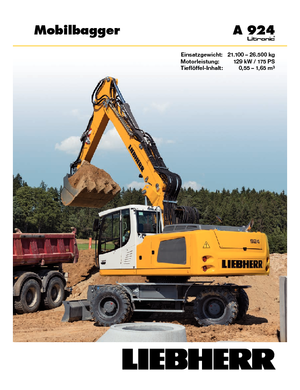 Excavadoras hidráulicas  de ruedas Liebherr A 924 Litronic