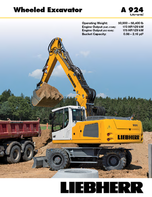 Excavadoras hidráulicas  de ruedas Liebherr A 924 Litronic