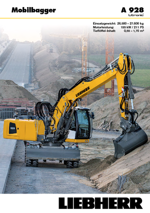 Excavadoras hidráulicas  de ruedas Liebherr A 928 Litronic