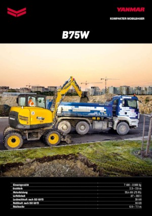 Excavadoras hidráulicas  de ruedas Yanmar B 75 Circular