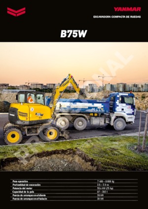 Excavadoras hidráulicas  de ruedas Yanmar B 75 Circular