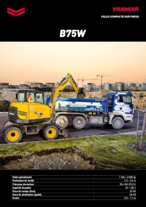 Excavadoras hidráulicas  de ruedas Yanmar B 75 Circular