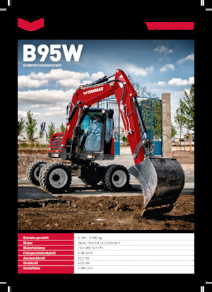 Excavadoras hidráulicas  de ruedas Yanmar B95W TPA 