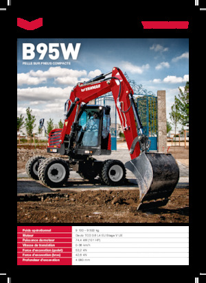 Excavadoras hidráulicas  de ruedas Yanmar B95W TPA 