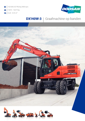 Excavadoras hidráulicas  de ruedas Doosan DX140W-3