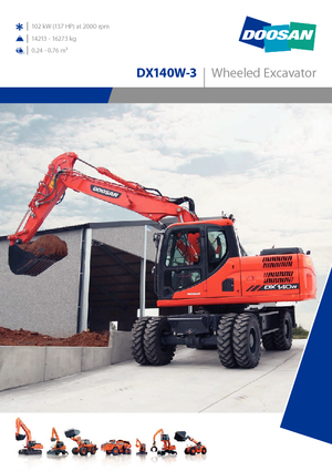 Excavadoras hidráulicas  de ruedas Doosan DX140W-3