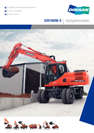 Excavadoras hidráulicas  de ruedas Doosan DX140W-3