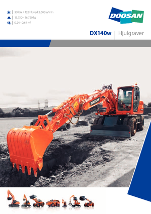 Excavadoras hidráulicas  de ruedas Doosan DX 140 W