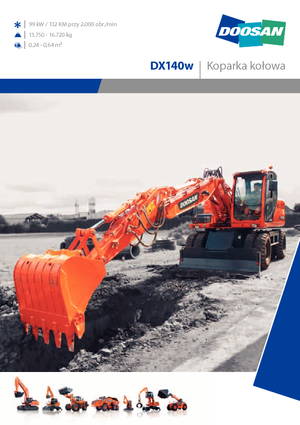 Excavadoras hidráulicas  de ruedas Doosan DX 140 W