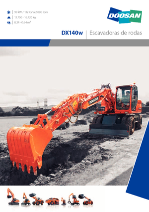 Excavadoras hidráulicas  de ruedas Doosan DX 140 W