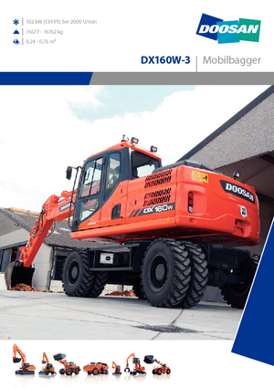 Excavadoras hidráulicas  de ruedas Doosan DX160W-3