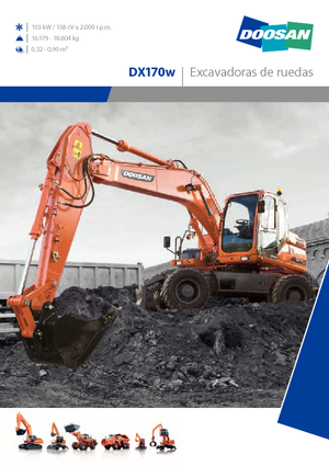 Excavadoras hidráulicas  de ruedas Doosan DX170W